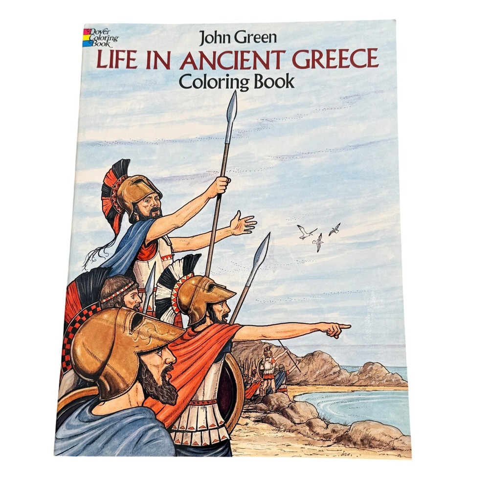 Vintage Dover Life in Ancient Greece Coloring Book John Green 1993 History